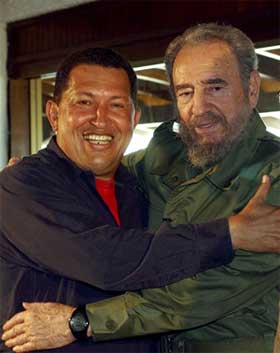 Fidel Castro y Hugo Chávez Frías
