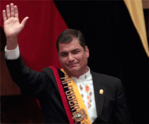 Presidente de Ecuador Rafael Correa, Toma de posesión 2009