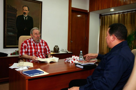 Fidel y Chávez. Foto: Estudios Revolución