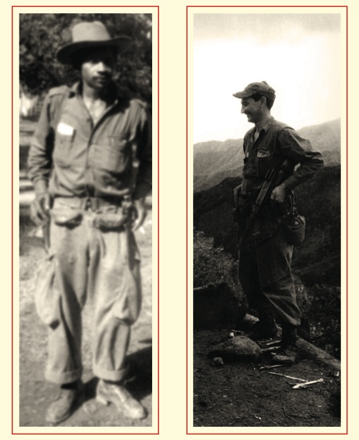Calixto García Martínez, asaltante al cuartel Carlos Manuel de Céspedes, expedicionario del Granma y comandante del Ejército Rebelde. Y a la derecha, el capitán Ignacio Pérez, quien cayó en combate en San José del Retiro, Jiguaní, el 19 de diciembre de 1958.