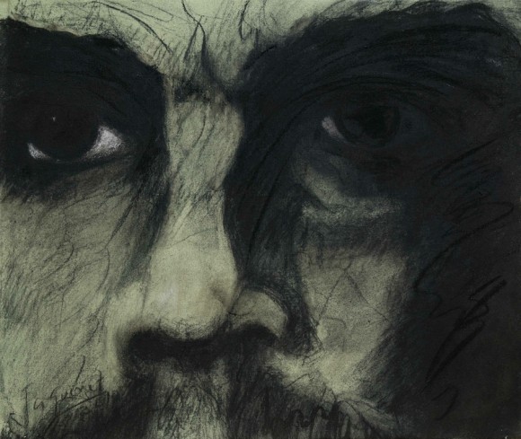 Dagoberto Jaquinet: El secreto de tus ojos. Técnica mixta sobre tela. 52 x 50 cm, 2010