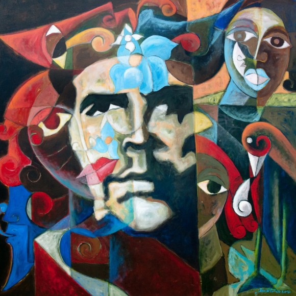 José Antonio Echavarría: La era está pariendo un corazón. Técnica mixta sobre tela, 00 x 100 cm, 2010