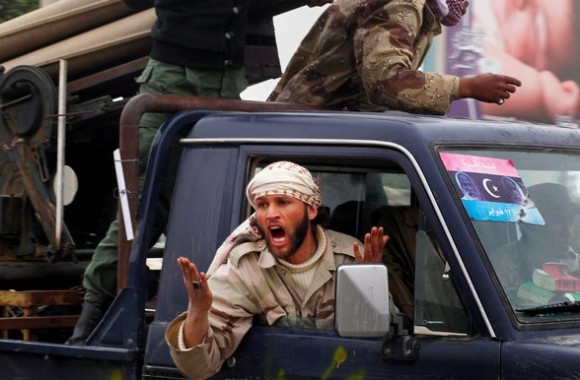 Rebel fighters in Ajdabiya. For the second time in less than a week, the fighters said on Thursday, NATO warplanes mistakenly attacked their troops. 