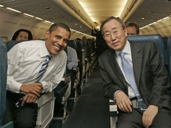 Barack Obama y Ban Ki-moon.