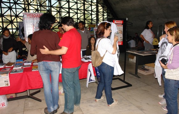 Los participantes al XIX Convención de Solidaridad con Cuba, en Sao Paulo.