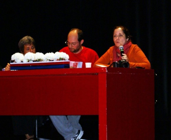 La editora de Cubadebate Rosa Miriam Elizalde interviene en uno de los paneles del evento.  Foto: Norelys Morales