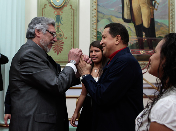 Hugo Chávez y Fernando Lugo. 