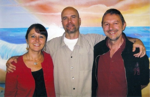Katrien, Gerardo y Marc en julio de 2011.