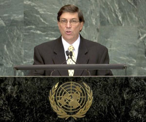 El Canciller cubano Bruno Rodríguez Parrilla en ONU