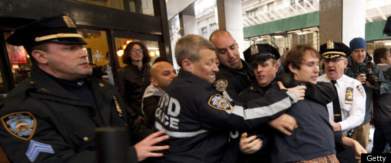 Periodistas arrestados en Nueva York. Foto: The Huffington Post