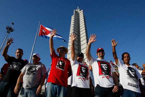 Μαχητές Ομάδα Κρατικής Ασφάλειας, που έφερε στην δημόσια ζωή, τους λόγους για το πρόγραμμα στην Κούβα.  Φωτογραφία: Ismael Φρανσίσκο