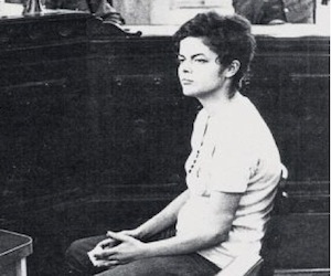 Dilma Rousseff en un juicio de la dictadura militar brasilea.