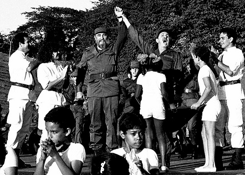 Fidel y Raúl en Cinco Palmas.