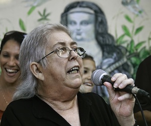 Sara González en El Patio de la Gorde, en enero de este año. Foto: Roberto Chile