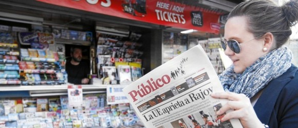 Desaparece la edición en papel del diario Publico. Foto: Cristina Bejarano/ La Razón