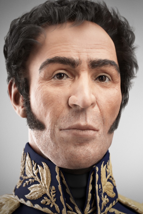 Presentan rostro digitalizado de Simón Bolívar