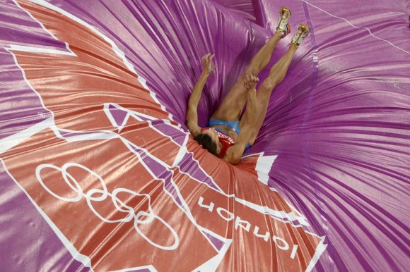 La rusa Elena Isinbaeva que compitió en pértiga. Foto: AFP