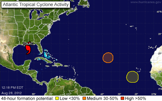 El huracán Isaac. Foto: NOAA