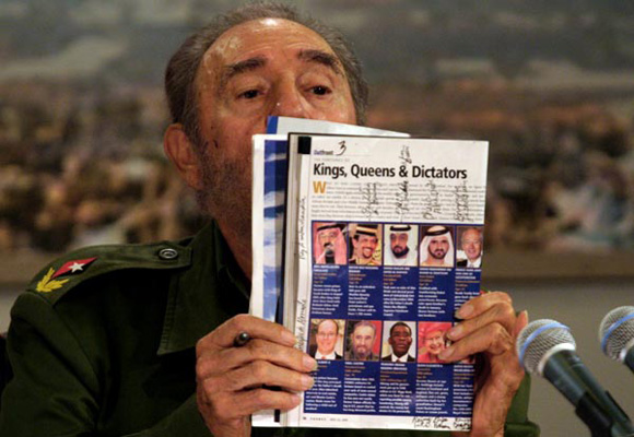 Fidel denuncia a la revista Forbes en Mesa Redonda. Foto: Ismael Francisco/Cubadebate.