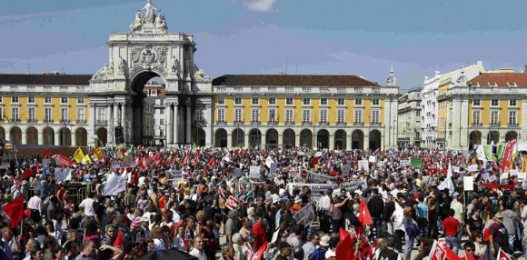 Manifestación en Lisboa. 29 de septiembre de 2012