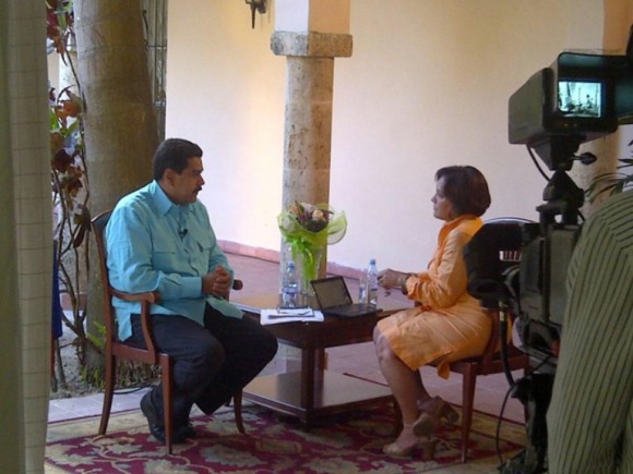 Vicepresidente venezolano, Nicolás Maduro, ofrece entrevista exclusiva a Telesur