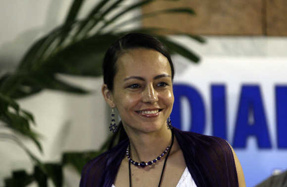 Tanja Nijmeijer es una de las delegadas de las FARC para el diálogo de Paz. Foto: Ismael Francisco/Cubadebate.