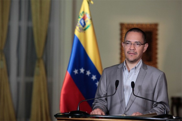 El ministro de Comunicación e Información de Venezuela, Ernesto Villegas. Foto: Prensa Miraflores.