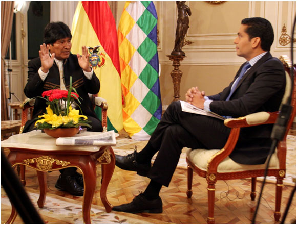 Evo Morales con Ismael Cala