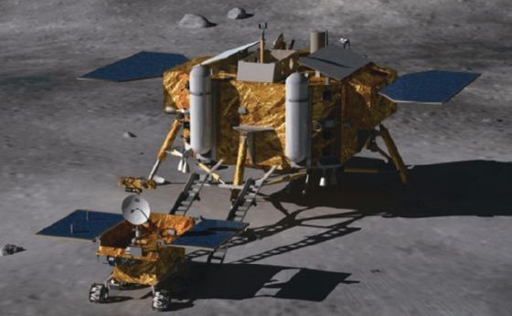 Ilustración de la sonda lunar china ‘Chang E3′. / Instituto de Ingeneiería Espacial de Pekín
