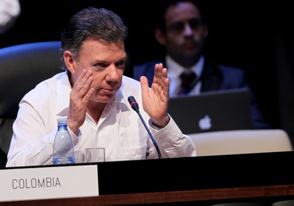 Juan Manuel Santos en la Cumbre. Foto: Ismael Francisco/ Cubadebate