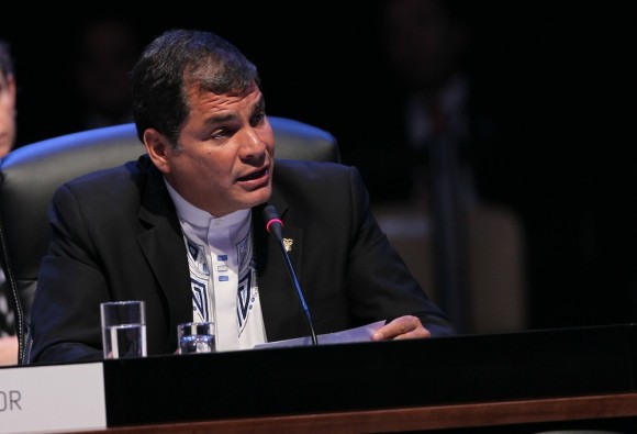 Rafael Correa, presidente de Ecuador, en la II Cumbre de CELAC. Foto: Ismael Francisco/ Cubadebate