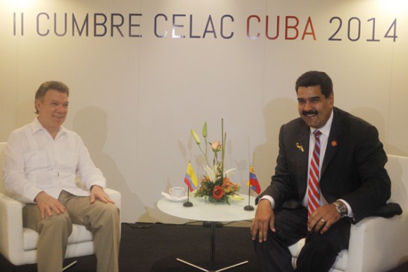 Este miércoles los presidentes Nicolás Maduro y Juan Manuel Santos se reunieron en La Habana. Foto: Prensa Presidencial de Venezuela