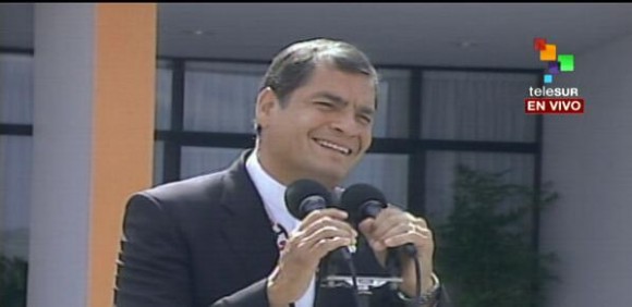 Rafael Correa. Cortesía de @Telesur.tv/ vía Twitter