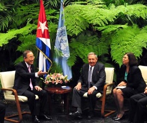 Secretario General de ONU conversa telefónicamente con Raúl sobre cooperación internacional contra el ébola