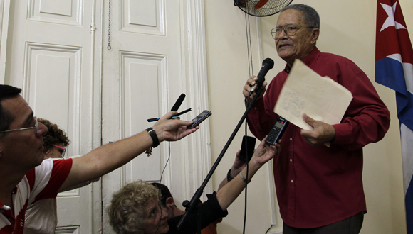 Palabras de Santiago Cardosa Arias, premio Nacional de Periodismo José Marti. Foto: Ismael Francisco/Cubadebate.