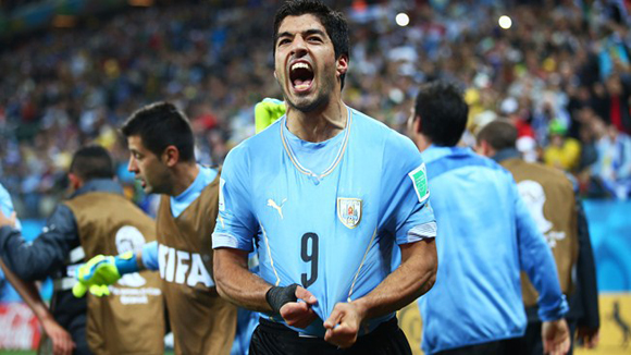 Luis Suárez, alma y corazón de la celeste. Foto: Getty Images.