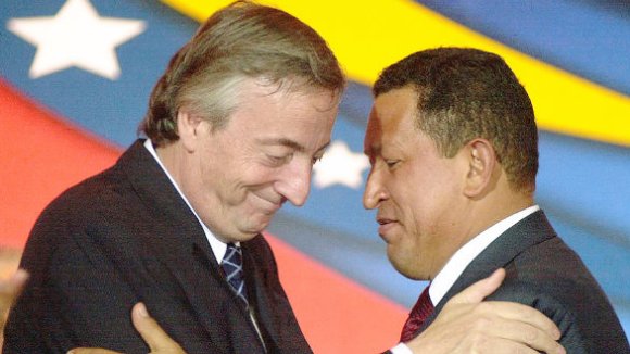 Chávez y Kirchner