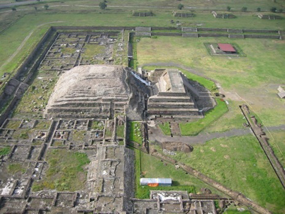 Imagen aérea de Teotihuacan. Foto: Sergio Gómez.