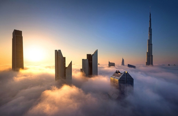 Rascacielos celestiales en Dubai