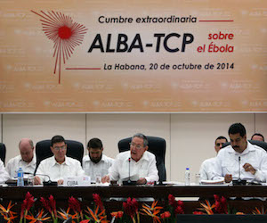 Cumbre extraordinaria del ALBA-TCP sobre el bola, celebrada en La Habana el 20 de octubre de 2014. Foto: Ismael Francisco/ Cubadebate