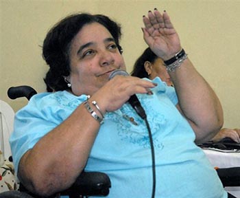Isabel Moya, miembro del Comité Nacional de la UPEC y directora de la Editorial de la Mujer.