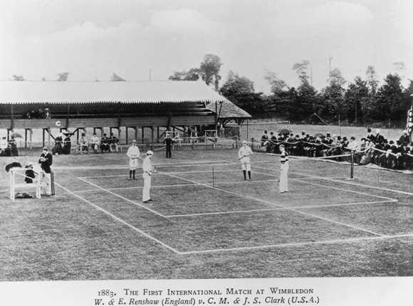 El primer partido internacional en Wimbledon, 1883
