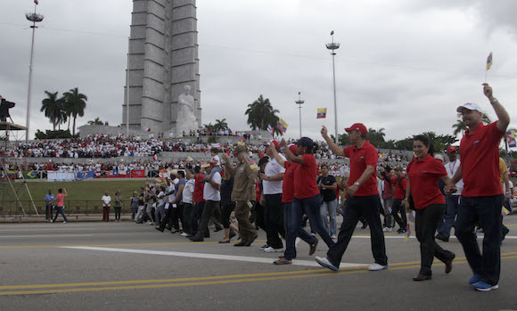 Los Cinco en el Primero de Mayo. Foto: Ismael Francisco/ Cubadebate