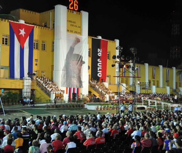SANTIAGO DE CUBA-ACTO CENTRAL POR EL DIA DE LA REBELDIA NACIONAL 2