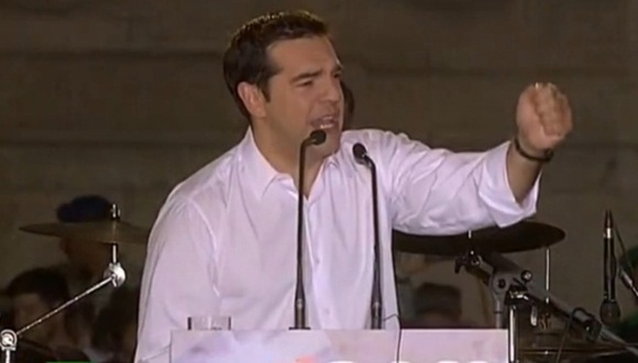Nadie tiene el derecho a amenazarnos, expresó Alexis Tsipras en el cierre de la campaña a favor del 