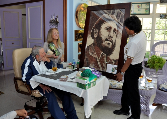 Fidel con Evo el pasado 13 de agosto de 2015 Foto: Estudios Revolución / Archivo de Cubadebate