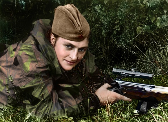 La sargento Lyudmilla Pavlichenko (1916 - 1974). Foto: Aredrover.com
