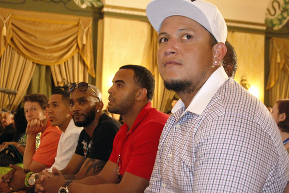 Miguel Cabrera, Nelson Cruz, Alexei Ram{irez, Jason Bay y Clayton Kershaw. Foto: José Raúl Concepción/Cubadebate.