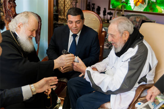 El líder cubano recibió en visita de cortesía al Patriarca Kirill, La Habana, 13 de febrero de 2016. Foto: Alex Castro