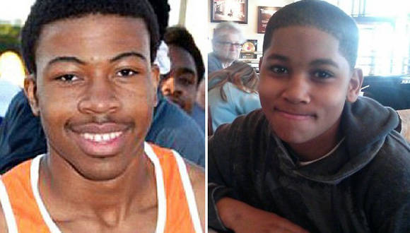 Quintonio LeGrier, de 19 años, y Tamir Rice, de 12 años. Los dos asesinados por policías blancos. Imagen tomada de infoamericas.info